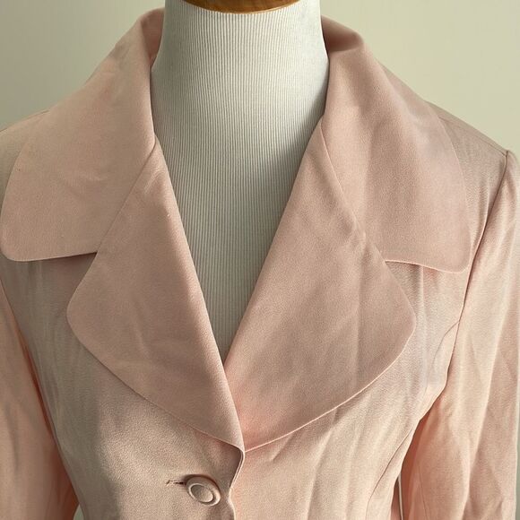 Suit jacket light peach three button by Newport News style works women’s 10 - Picture 2 of 10
